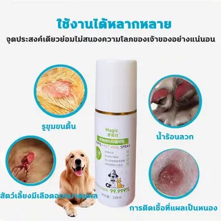 🐱สเปรย์แผลสัตว์ มีผลตั้งแต่ 1สเปรย์🐶3 แถม 1 สเปรย์สมานแผลสำหรับสัตว์เลี้ยง สเปรย์พ่นแผล แผลแห้งเร็วมาก ยับยั้งแบคทีเรีย