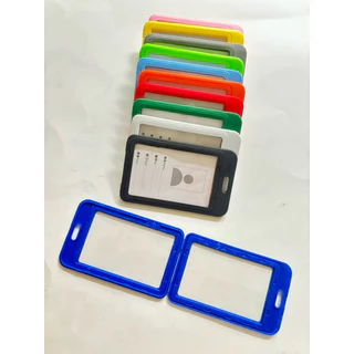 กรอบบัตรพนักงานป้ายชื่อพนักงาน 11สี หลากสี สินค้าคุณภาพ ป้ายห้อยบัตรพลาสติก กรอบพลาสติก