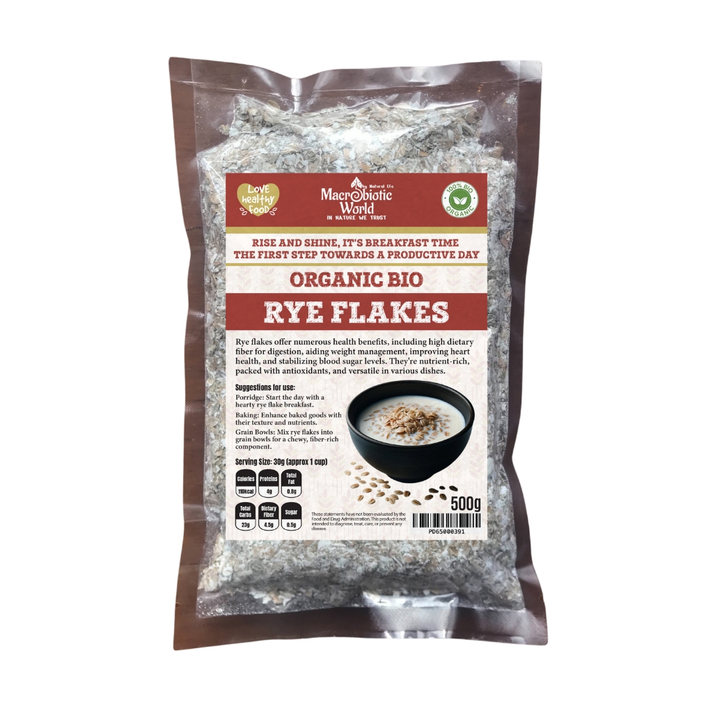 Organic/Bio Rye Flakes | ไรย์ แฟล็กซ์ 500g