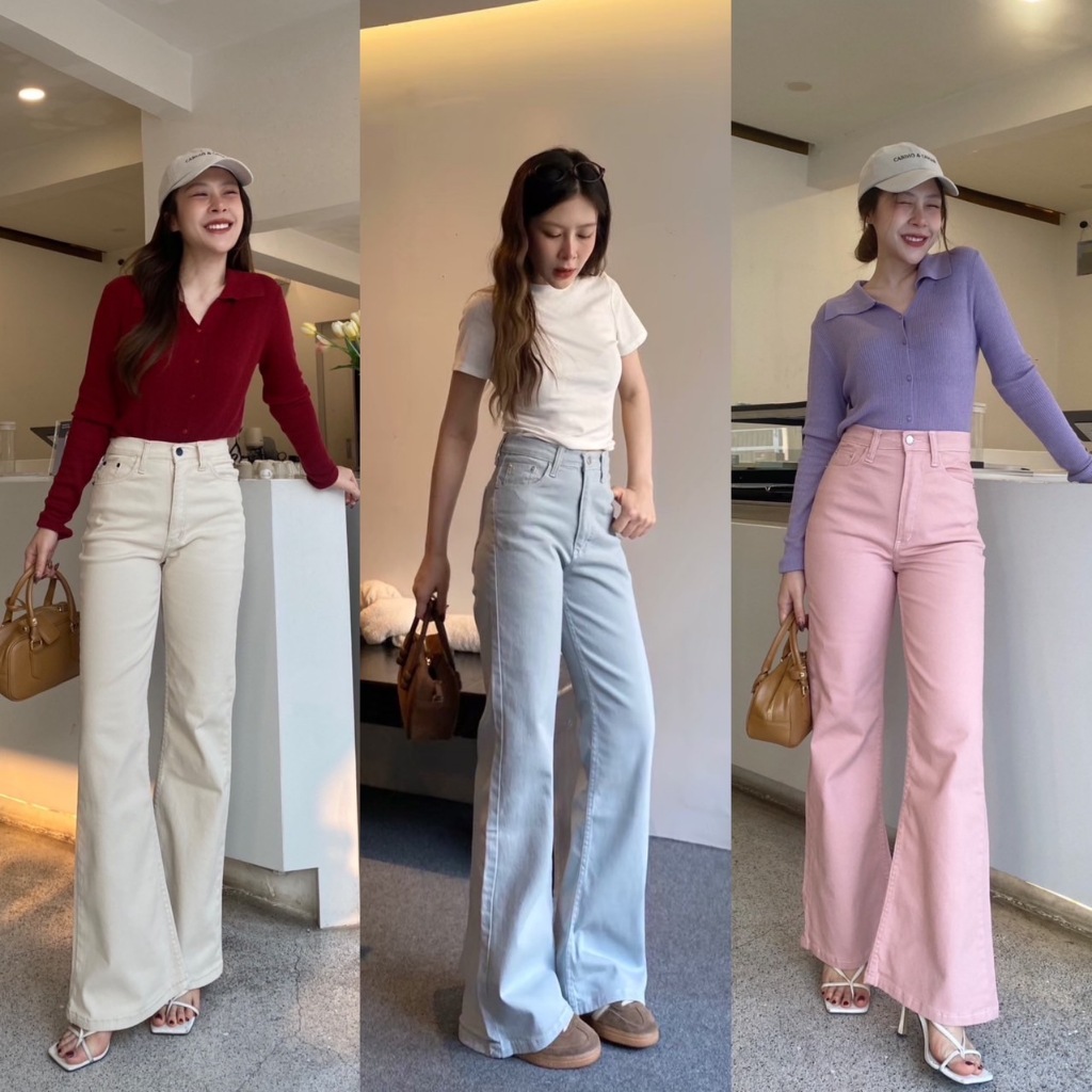 กางเกงยีนส์ ทรงขาม้า  ป้ายChuu5KG