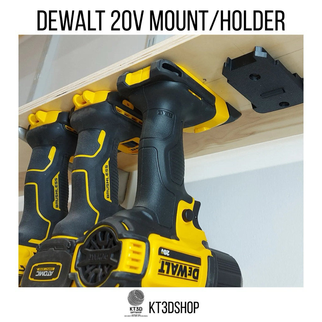 ที่แขวนบล็อกไฟฟ้าติดผนัง Dewalt 20V Mount/Holder (3DPrint)