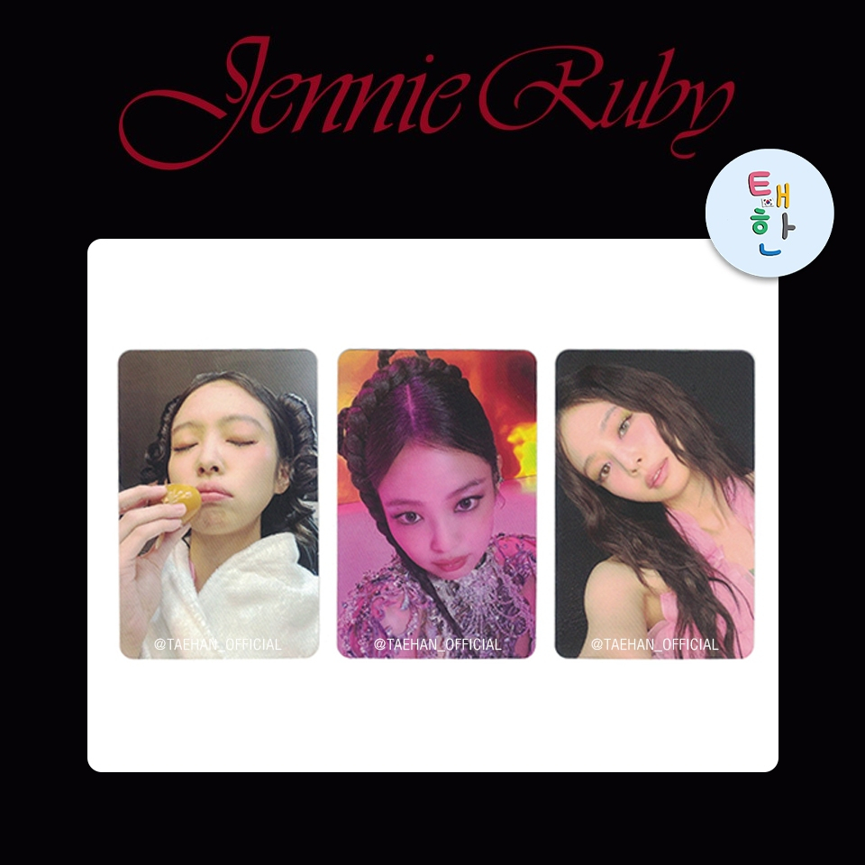 ✅พร้อมส่ง 🔴ลด 30% SHOPEE LIVE🔴 [BLACKPINK] JENNIE การ์ดอีเว้นท์ อัลบั้ม RUBY (Apple music PHOTOCARD)