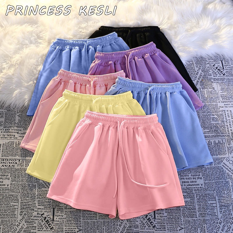 PRINCESS KESLI กางเกงขาสั้นเด็ก แบบกีฬาลำลองบางๆ ลําลอง สไตล์เกาหลี  ใส่นอนสบาย ใส่เที่ยว ฤดูร้อน รุ่นใหม่ 2-12 ปี