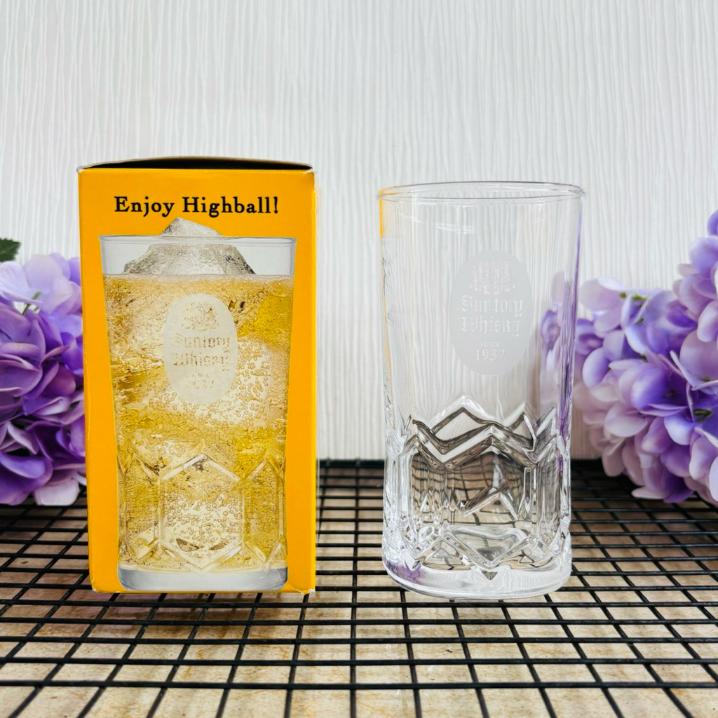 แก้ววิสกี้ SUNTORY WHISKY KAKU-HIGHBALL GLASS ขนาด 250ml มือสอง จากญี่ปุ่น