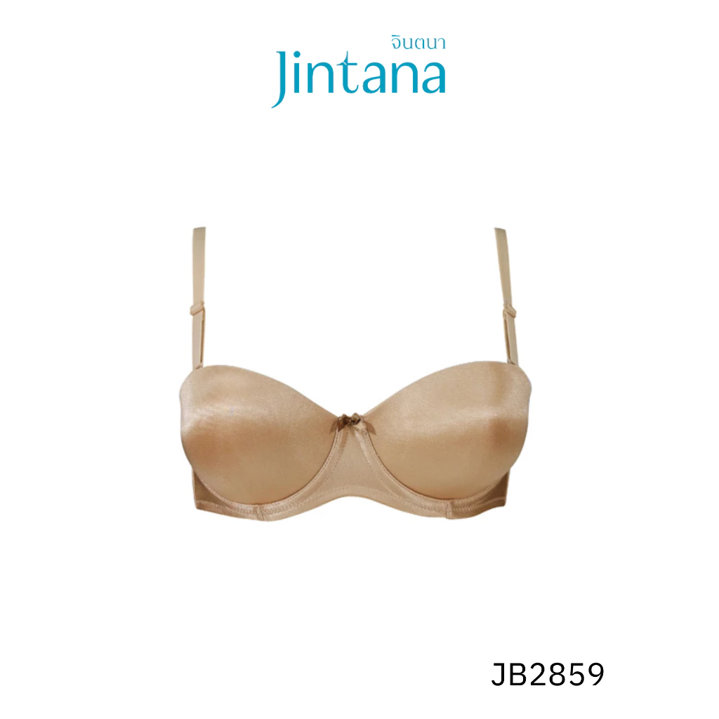 Jintana เสื้อชั้นใน จินตนา รุ่น Basic รหัส JB2859 (มีโครง) สีเบจ ทรงครึ่งคัพ เต้าเรียบ เสื้อในเก็บกระชับ ระบายอากาศ