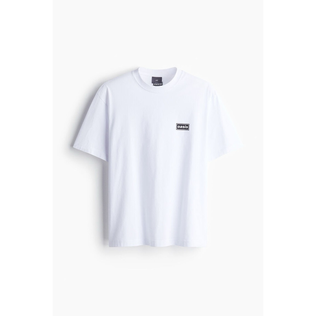 เสื้อยืด H&M ลาย oasis ของแท้ มือ 1 ไซส์ M