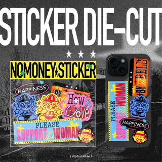 sticker die-cut ( no money ) สติ๊กเกอร์ไดคัท 100% ★