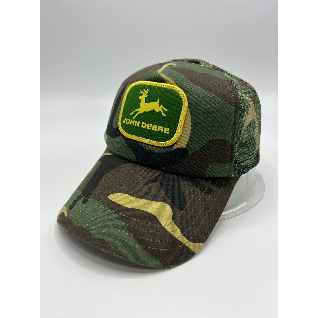 หมวกมือสอง John Deere Patch Camo Mesh Snapback Trucker Hat Cap จอนเดียร์  หมวกทหาร แก๊ป ลายทหาร