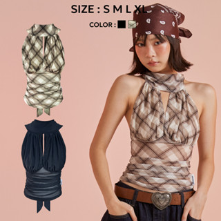 Bemingtop934(S-XL)-Looper Draped Top – เสื้อคล้องคอลุคเกาหลี…