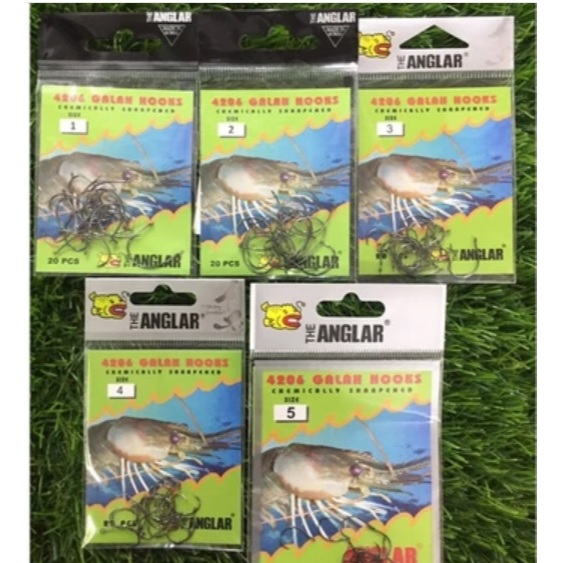 ตะขอเบ็ตตกกุ้งแม่น้ำมีห่วงคาร์บอนสุง 4206(THE ANGLAR GALAH HOOKS )