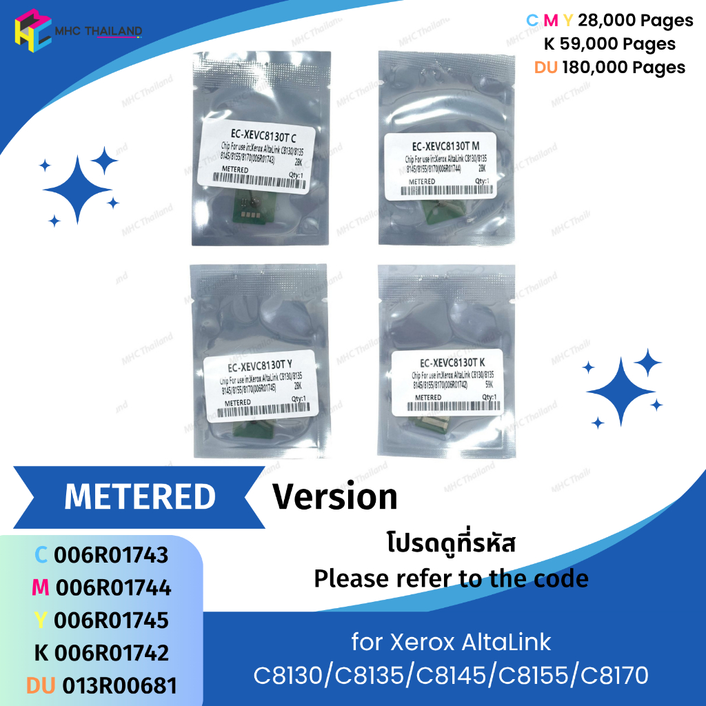 ชิปหมึก ชิปดรัม Chip for Xerox (Metered) C8130/C8135/C8145/C8155/C8170