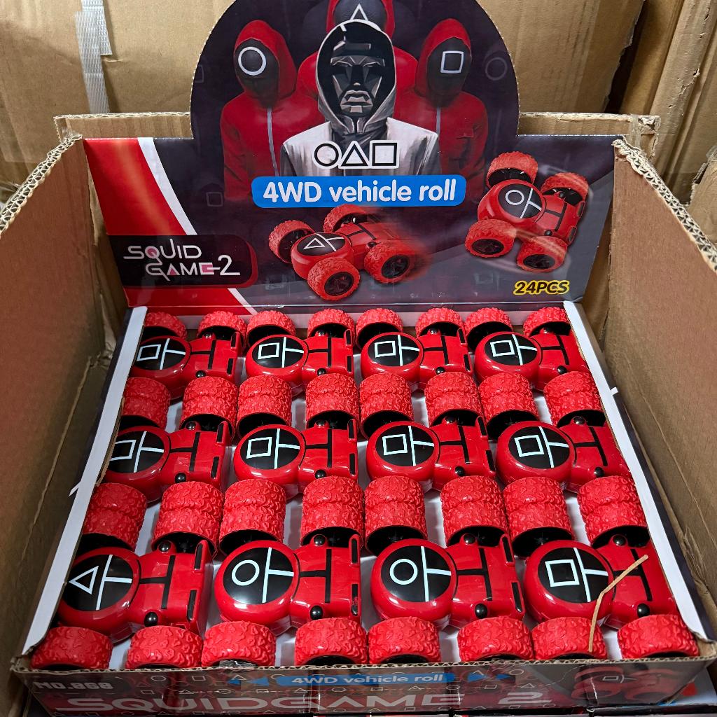 (โหลละ 12 ชิ้น) รถของเล่นเด็ก 4WD Squid Game คละสี พร้อมส่ง ขนาด 25ซม.