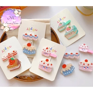 🌸💖พร้อมส่งในไทย🌸💖กิ๊บติดผม คลิปผมน่ารัก กิ๊บหนีบผม รูปเค๊ก หมี แมว 🌞🌞❤️🙏จส