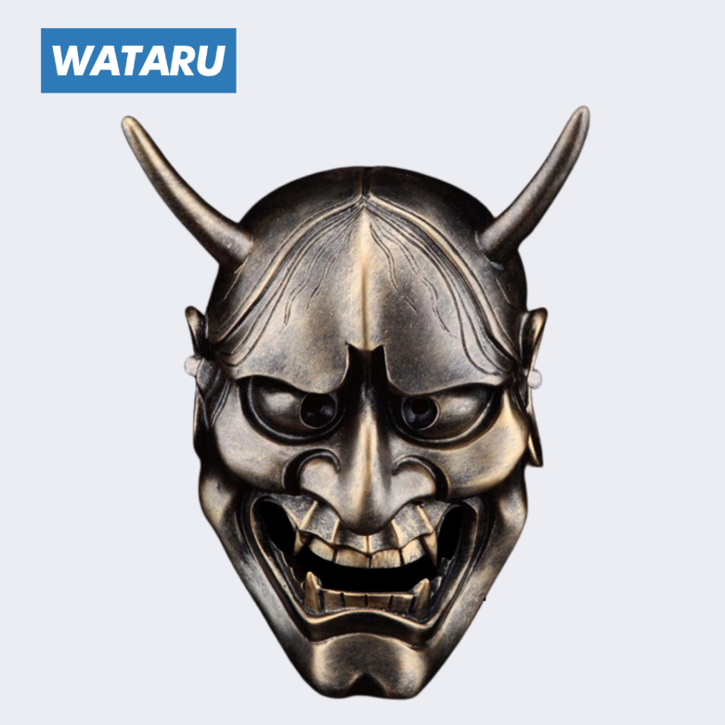 WATARU หน้ากากคาบูกิ สีเทา รุ่น 2 หน้ากากฮันย่า - Grey Kabuki Mask V2 Japan