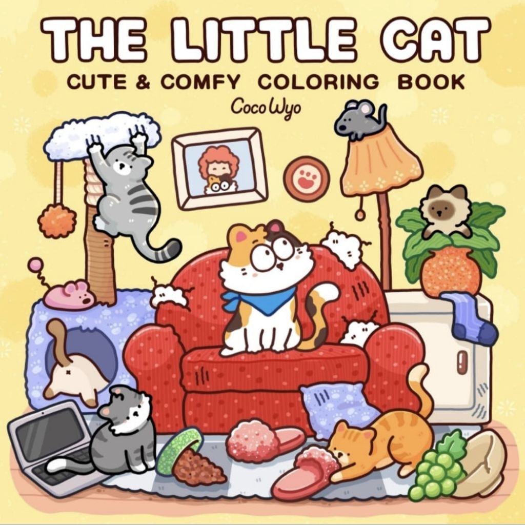 🇹🇭ส่งเร็ว จากไทยสมุดระบายสี เล่ม The Little Cat