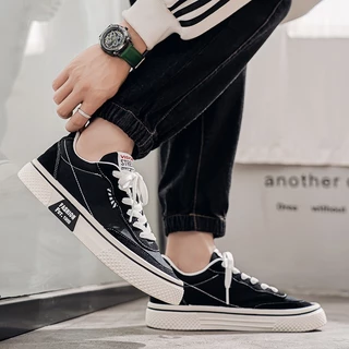 【Venous】2025 New Original รองเท้าผ้าใบสีดำสำหรับผู้ชาย กีฬา รองเท้าแฟชั่นสำหรับผู้ชายเกาหลี รองเท้าแฟชั่นสำหรับผู้ชายเ
