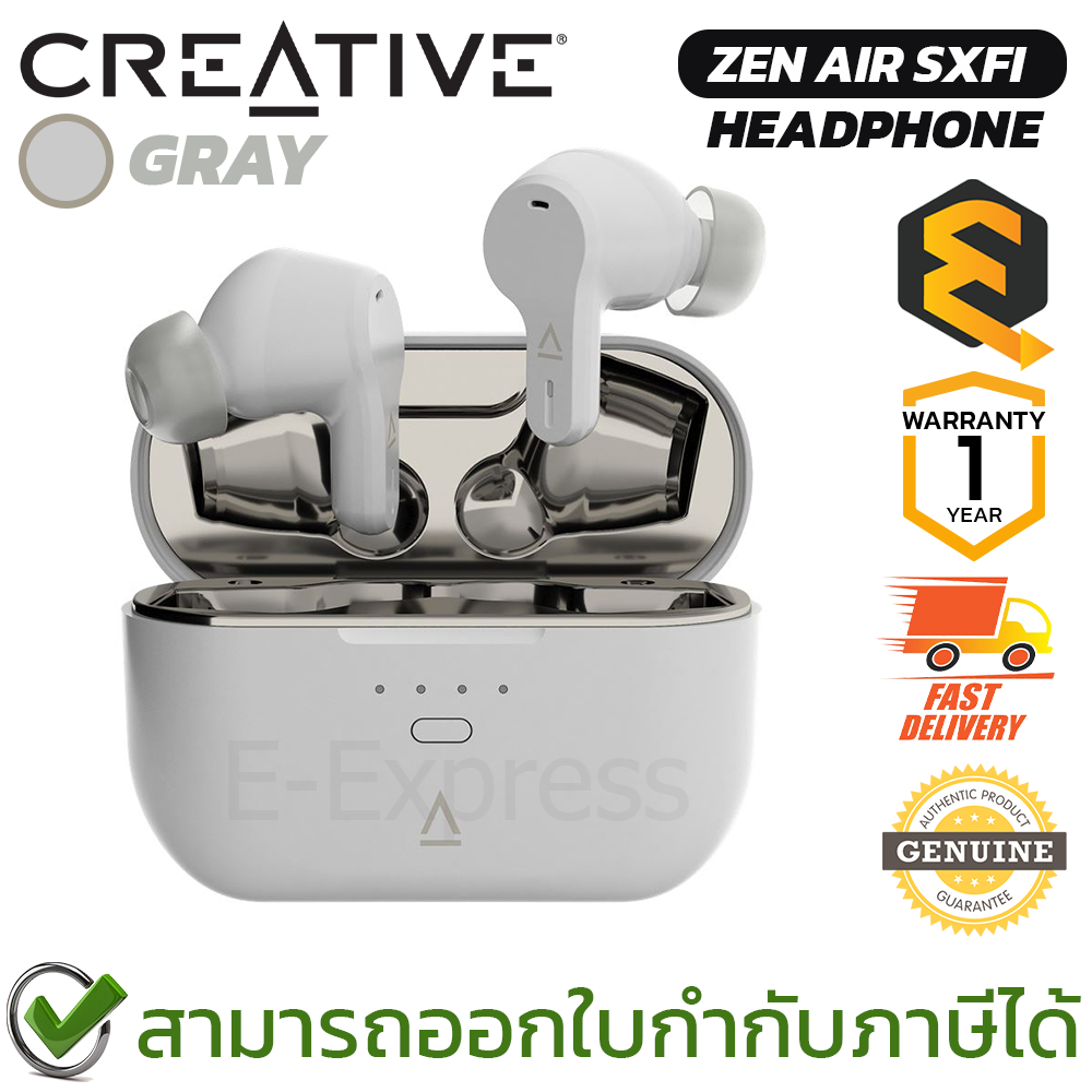 Creative Headphone Zen Air SXFI [Gray] หูฟังไร้สาย หูฟังบลูทูธ ของแท้ ประกันศูนย์ 1ปี