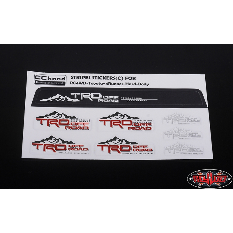 RC4WD Front Windshield Decals for 1985 Toyota 4Runner Hard Body VVV-C0752