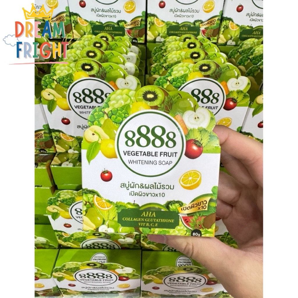 สบู่8888 ผัก&ผลไม้รวม กล่องเขียว80g