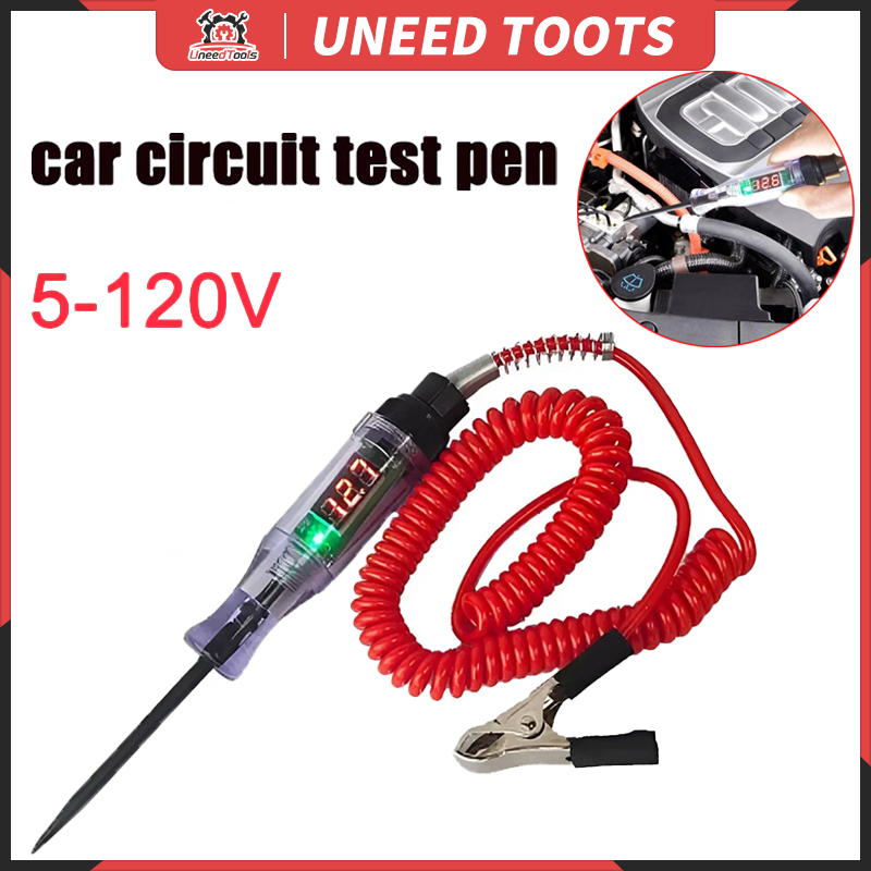 ไขควง ไขควงวัดไฟ ไขควงเช็คไฟรถยนต์ ชุดเครื่องมือตรวจเช็คไฟรถยนต์ 5-120v Car Truck Voltage Circuit Tester