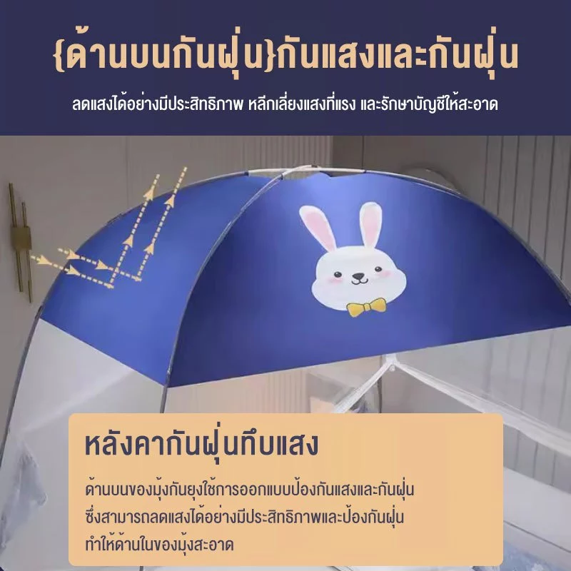 SUN มุ้งเต็นท์กันยุงพับได้ 4ฟุต 5ฟุต 6ฟุต 6.6ฟุต thumbnail 9