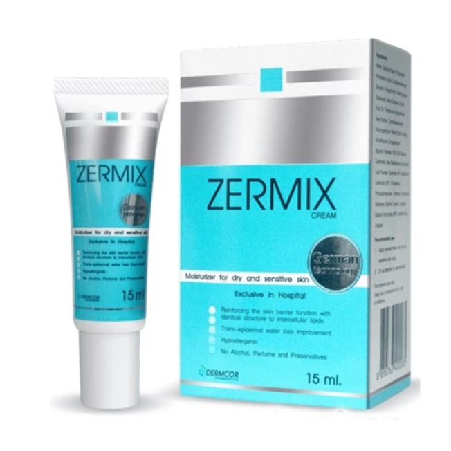 Zermix Cream 15 ML เซอร์มิกซ์ ครีม ผิวบอบบาง แพ้ง่าย ผลิตภัณฑ์ บำรุงผิว ชนิดเซอราไมด์คอมเพล็กซ์