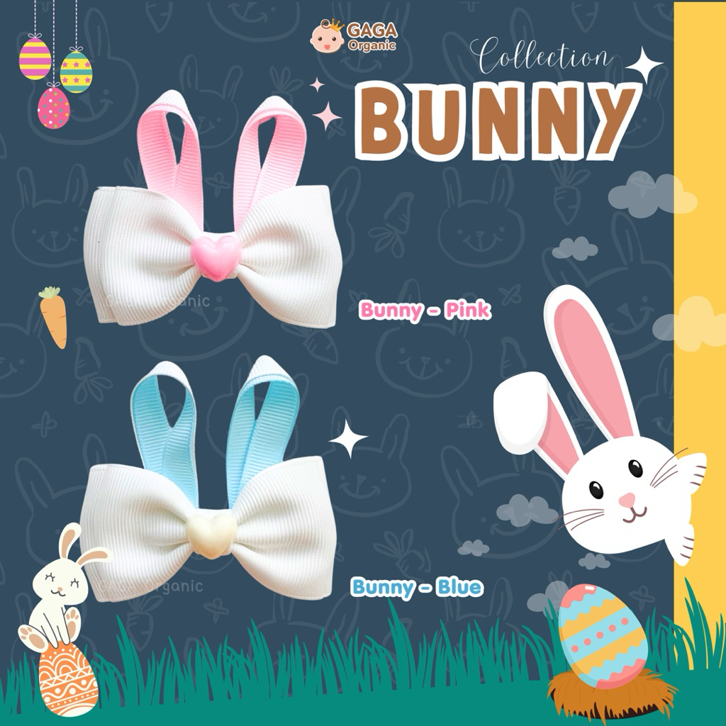 [2ชิ้น/แพ็ค] GAGA กิ๊ฟติดผมเด็ก Little Bunny