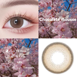Midroo 【-1.00-8.00】คอนแทคเลนส์สายตาสั้น Chocolate mousse-14.0mm