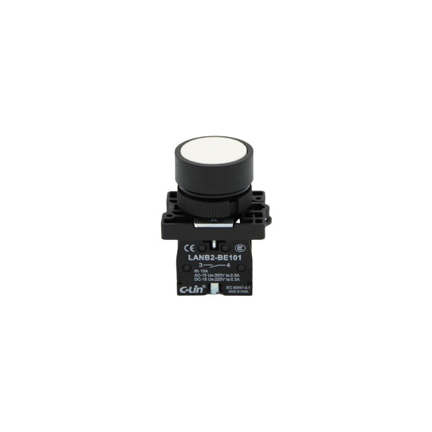 **ราคาต่อ 10 PCS.** LANB2-EA สวิตช์ปุ่มกด กดติดปล่อยดับ Push Button Switch 22mm. “C-LIN” ราคา ถูกที่สุด ดีลบีเคเค แกลเลอรีภาพที่ 2