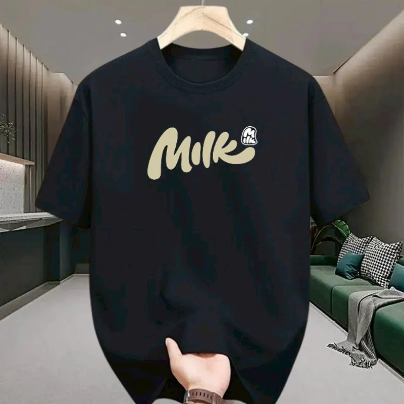 เสื้อยืดผู้ชาย คอกลม-แขนสั้น สกรีนลายตัวหนังสือเท่ๆ oversize t-shirt เสื้อสตรีทแฟชั่น โอเวอร์ไซส์คนอ้วน ใส่สบาย