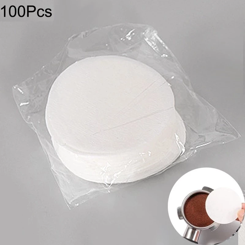 กระดาษกรองกาแฟวงกลม 100แผ่น สำหรับหม้อต้มกาแฟ Moka Pot/AeroPress Paper Filter