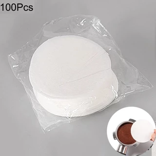 กระดาษกรองกาแฟวงกลม 100แผ่น สำหรับหม้อต้มกาแฟ Moka Pot/AeroPress Paper Filter