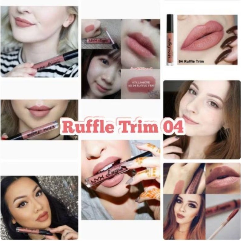 📌หายากมาก พร้อมส่ง 04 Ruffletrim/NYX Lingerie Liquid Lip stickของแท้ 💯% จากเคาน์เตอร์ช็อปอเมริกา