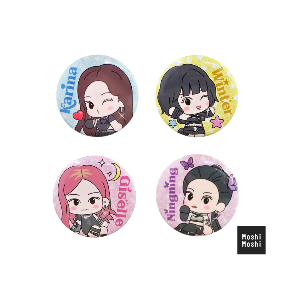 Moshi Moshi x aespa Pin เข็มกลัด ลิขสิทธิ์แท้ รุ่น 6100006143-6146