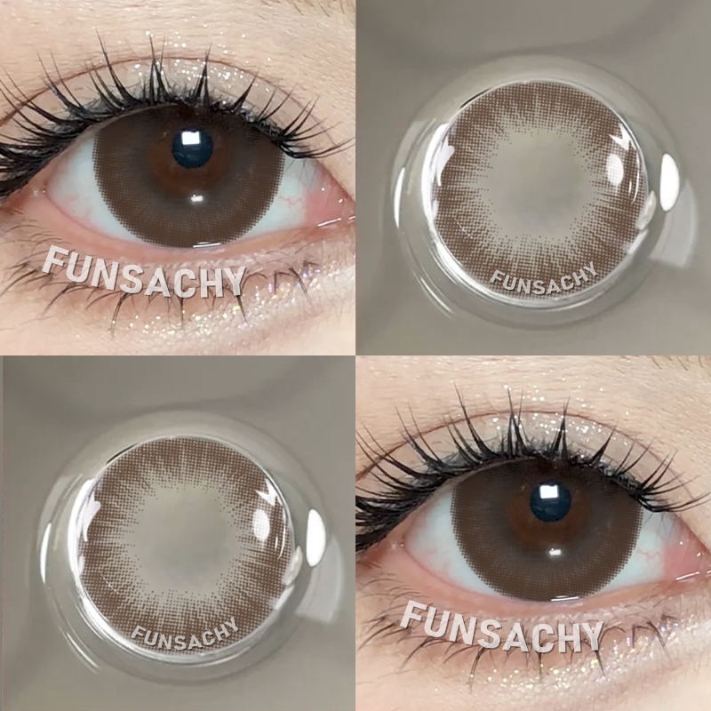 0°-800° คอนแทคเลนส์สายตาสั้น Bloom คอนแทคเลนส์แฟชั่น ช็อคโกแลต/สีดำ 14.5มม.ตาโต ใช้งานได้ 1 ปี