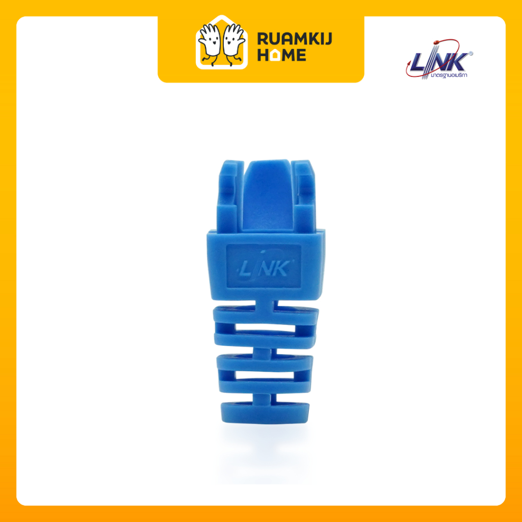 INTERLINK US-6514 / US-6624ปลอกหุ้มตัวผุ้สายแลนสีฟ้า CAT5E/CAT6  (10PCS./PKG)