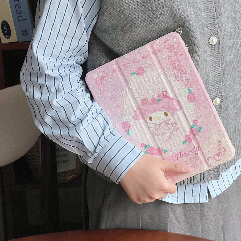 🚀จัดส่งจากกรุงเทพฯ🚀เคสipad การหมุน 360 องศา Melody Gen12 Air5 Air7/6 Pro13 Sanrio เคสไอแพด Gen6/5
