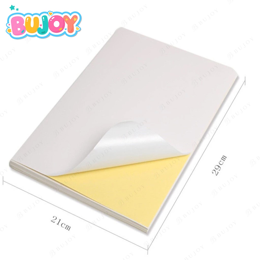 พร้อมส่ง กระดาษสติ๊กเกอร์ A4 (500 แผ่น/100) ขาวด้าน / ผิวมัน ใบปะหน้า Sticker Paper 210x297มม