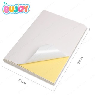 พร้อมส่ง กระดาษสติ๊กเกอร์ A4 (500 แผ่น/100) ขาวด้าน / ผิวมัน ใบปะหน้า Sticker Paper 210x297มม