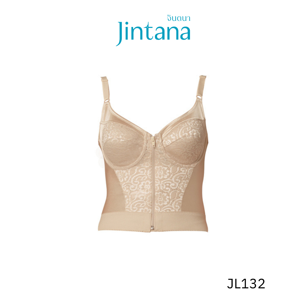 Jintana เสื้อชั้นในกระชับสัดส่วน รุ่น Basic bra รหัส JL132 สีเบจ เสื้อในเต็มตัว กระชับ เก็บเนื้อส่วนเกิน