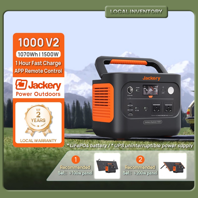 【New】Jackery Explorer 1000v2 220V Portable Power Station 1070Wh|1500W แบตสำรองแบบพกพาสําหรับ Camping