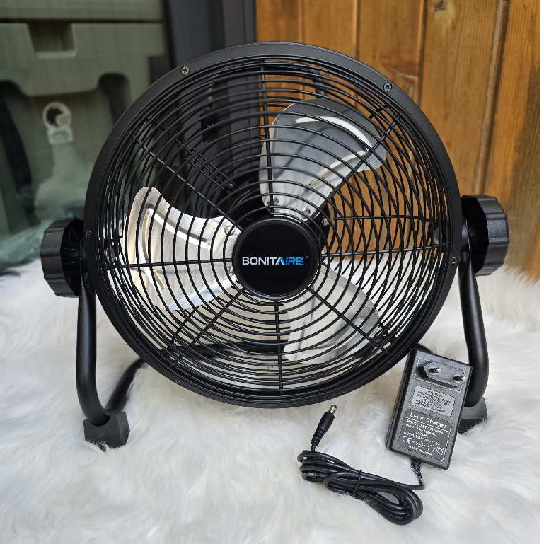 พัดลมไร้สาย Bonitaire  Rechargeable Fan Black Model (ดำ) มีของพร้อมส่ง