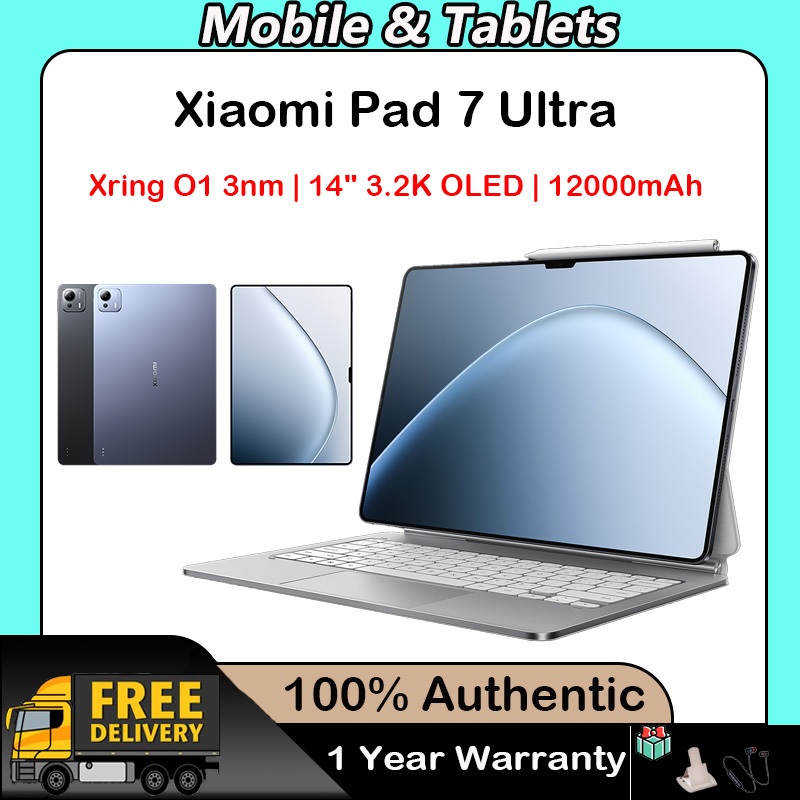 Xiaomi Pad 7 Ultra Xring O1 3nm 14" 3.2K OLED Screen 12000mAh 120W Xiaomi HyperOS 2
