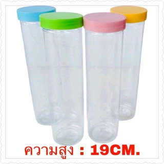 หนังยางเส้นกลางคละสีหวานในกระปุกฝาสี 12 กระปุก