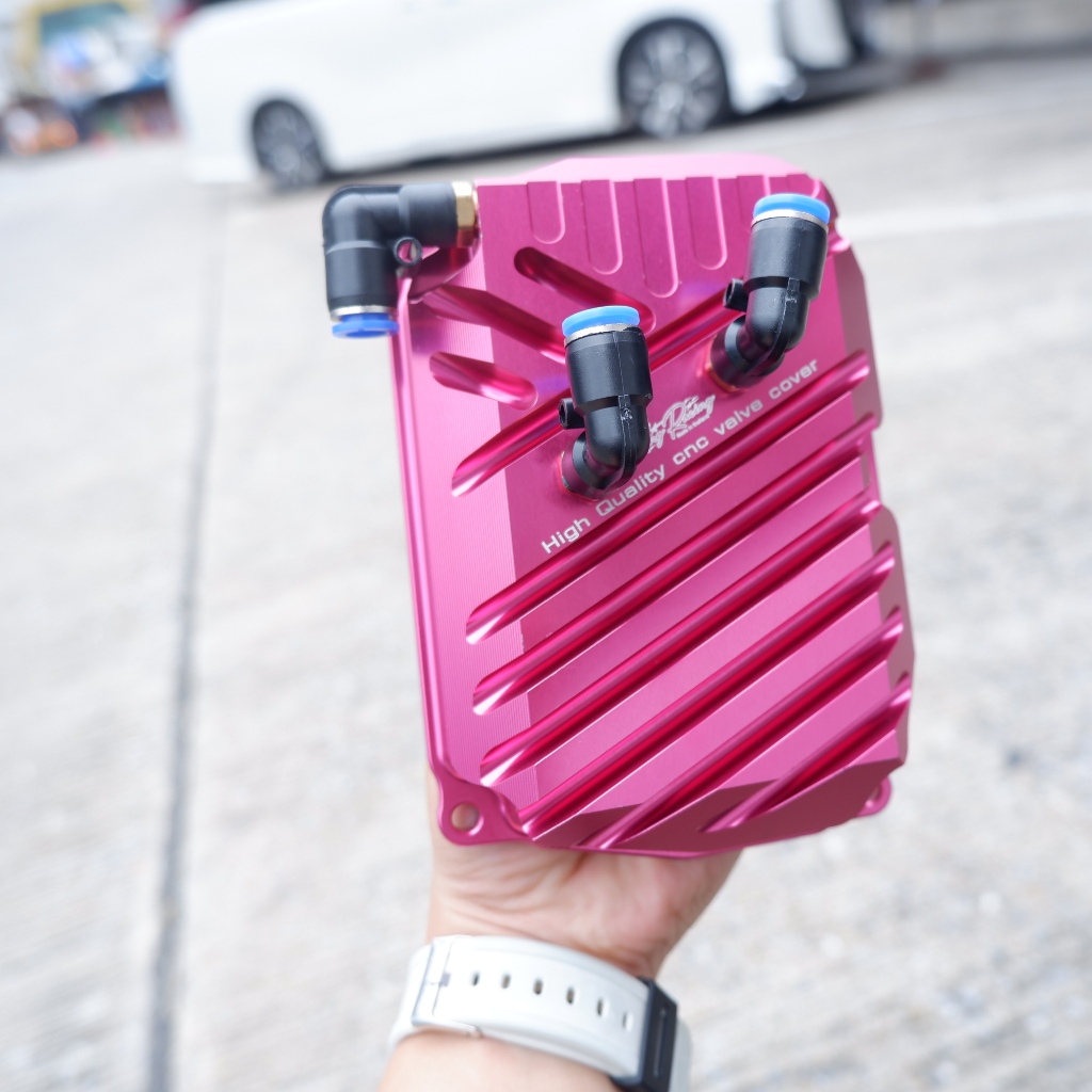 ฝาครอบวาล์ว CNC งาน King Racing ใส่ lead giorno pcx160 adv160 cick160 พร้อมหัวฟิตติ้งเจาะระบาย3รูงานcncตัวหนาอย่างดี - รูปที่ 2