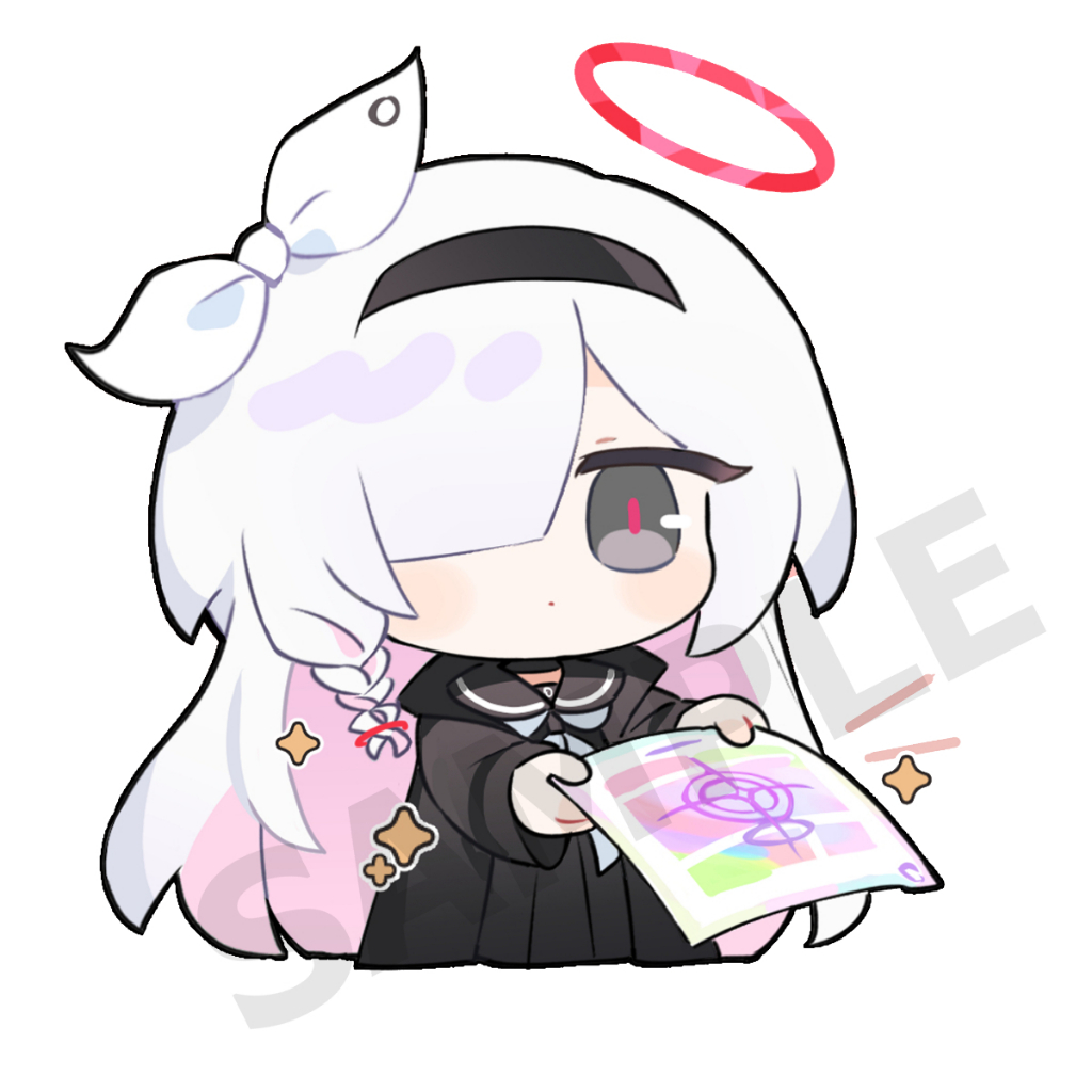Plana blue archive สติกเกอร์ 2 แผ่น blue archive Stickers 2 pcs Plana สติ๊กเกอร์อนิเมะติดเคส