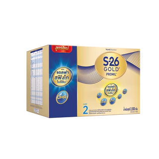 นมผง S-26 GOLD® PROMIL™ (3,500g) เอส-26 โกลด์® โปรมิล ผสมแอลฟา สฟิงโกไมอีลิน™ สูตร 2 (3,500 กรัม) x2 กล่อง