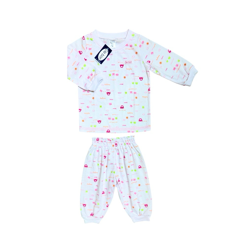 Debon By Enfant เดอะบอน อองฟองต์ ชุดนอนเด็กสวมหัว แขนยาว ขายาว ลายใหม่ สำหรับเด็กอายุ 3เดือน ถึง 24เดือน