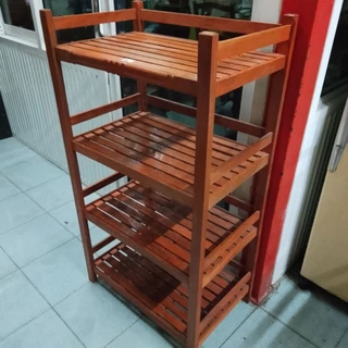 ชั้นวางของไม้ 4 ชั้น กดสั่งครั้งละ1 60 * 38 * 1 1 0 cm ประกอบเรียบร้อยพร้อมใช้งาน