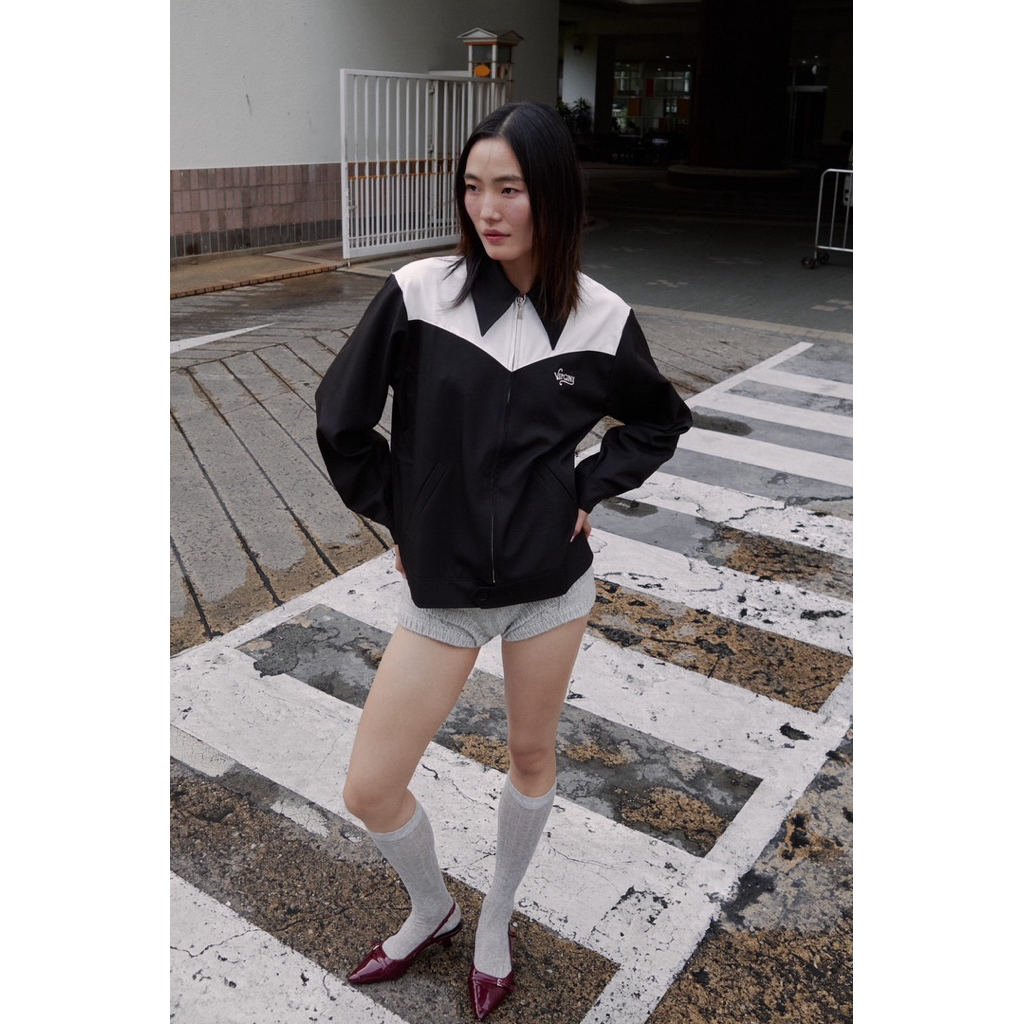 Travis Jacket in Off White and Black — صورة 2